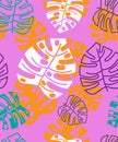 Summer floral tropical pattern. floral background