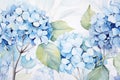 Summer flower background background spring hydrangea decorative watercolor floral nature blossom vintage Royalty Free Stock Photo