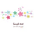 Summer flowers decorative greeting card