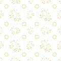 Summer flowers and leaves pattern seamless Royalty Free Stock Photo