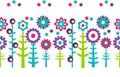 Summer flowers pattern background