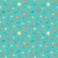 Summer flowers pattern Royalty Free Stock Photo