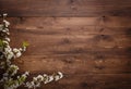 Summer Flowers on wood texture background with copyspace Royalty Free Stock Photo