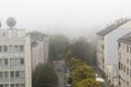 Summer fog in Croatian capital Zagreb