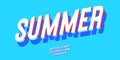 Summer font 3d bold style modern typography