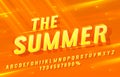 the summer font set collection, letters and numbers symbol. Vector