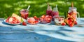 Summer food and drink strawberries Royalty Free Stock Photo