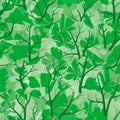 Summer forest (seamless vector wallpaper)