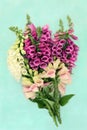 Summer Foxglove Wildflower Bouquet Royalty Free Stock Photo