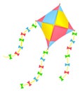 Summer free flying kite icon. Outdoor game