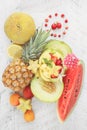 Summer fruit background Royalty Free Stock Photo