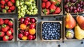 Summer fruit and berry variety. Royalty Free Stock Photo