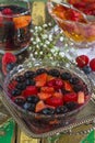 Summer fruit jelly Royalty Free Stock Photo