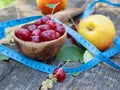 Summer fruit and tape measure Royalty Free Stock Photo