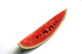 Summer Fruit Watermelon Slice on White. Royalty Free Stock Photo