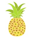 Summer Fruits For Healthy Lifestyle. Pineapple Fruit. Vector Illustration Cartoon Flat Icon Isolated Royalty Free Stock Photo