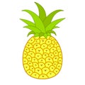 Summer Fruits For Healthy Lifestyle. Pineapple Fruit. Vector Illustration Cartoon Flat Icon Isolated Royalty Free Stock Photo