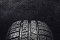 Summer fuel efficient car tires with water droplets Royalty Free Stock Photo