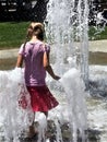 Summer fun in the fountain