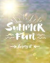 Summer fun lettering poster