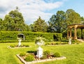 Summer garden at historic mansion