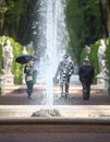 Fountain on the alley in the Summer Garden. St. Petersburg Royalty Free Stock Photo