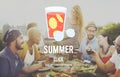 Summer Glass Lemonade Drink Graphic Concept