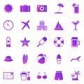 Summer gradient icons on white background