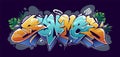 Summer Graffiti Lettering Vector