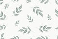Summer green leaves nature seamless pattern, floral ornament background Royalty Free Stock Photo