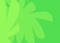 Summer Green Tropical Leaves Horizontal Vector Background