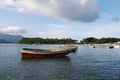 summer group of boat at the sea coast