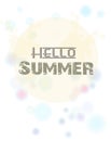 Summer. hallo summer with landscap background Royalty Free Stock Photo