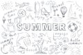 Summer Hand Drawn Icons Set