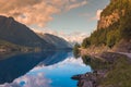 Hardanger Fjord Norway landscape. Royalty Free Stock Photo