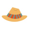 Summer hat for travelers symbol Royalty Free Stock Photo