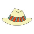 Summer hat for travelers symbol Royalty Free Stock Photo