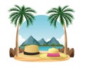 Summer hats for men and women Royalty Free Stock Photo