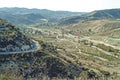 Summer heat burns the landscape in central Cyprus