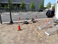 Spreadeagled bicyclist on Capitol Street SE, Washington DC Royalty Free Stock Photo