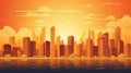 Summer heat wave in the city concept Royalty Free Stock Photo