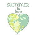 `Summer is here`. Hand Drawn. Vector illustration