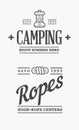 Summer High Rope Park Camp and Lantern Camping Icon. Vector. Concept for shirt or patch, print, stamp or tee Royalty Free Stock Photo