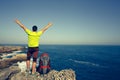 Summer hike along the coast. Royalty Free Stock Photo