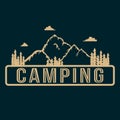 Summer hiking and camping banner