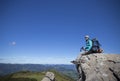 Summer hiking in the mountains.