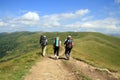 Summer hiking in the mountains.