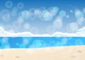 Summer holiday abstract beach bokeh light blue sky beautiful texture space