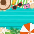 Summer holiday background. Season vacation, weekend. Vector Royalty Free Stock Photo