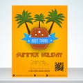 Summer holiday flyer or banner design.